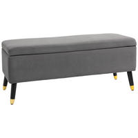 SITZBANK, Polsterbank, Kohlegrau - Dunkelgrau, Textil (43/45/110cm) - HOMCOM