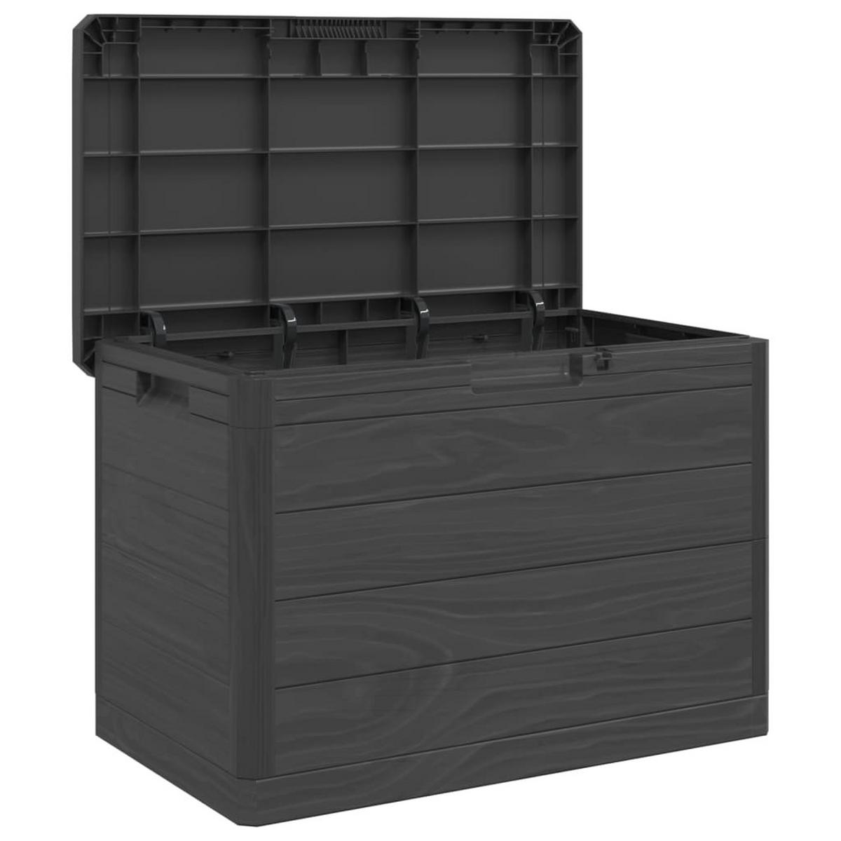 OUTDOOR-KISSENBOX Anthrazit 77.5/44.5/53 Cm Polypropylen - Anthrazit, Kunststoff (77.5/53/44.5cm) - vidaXL