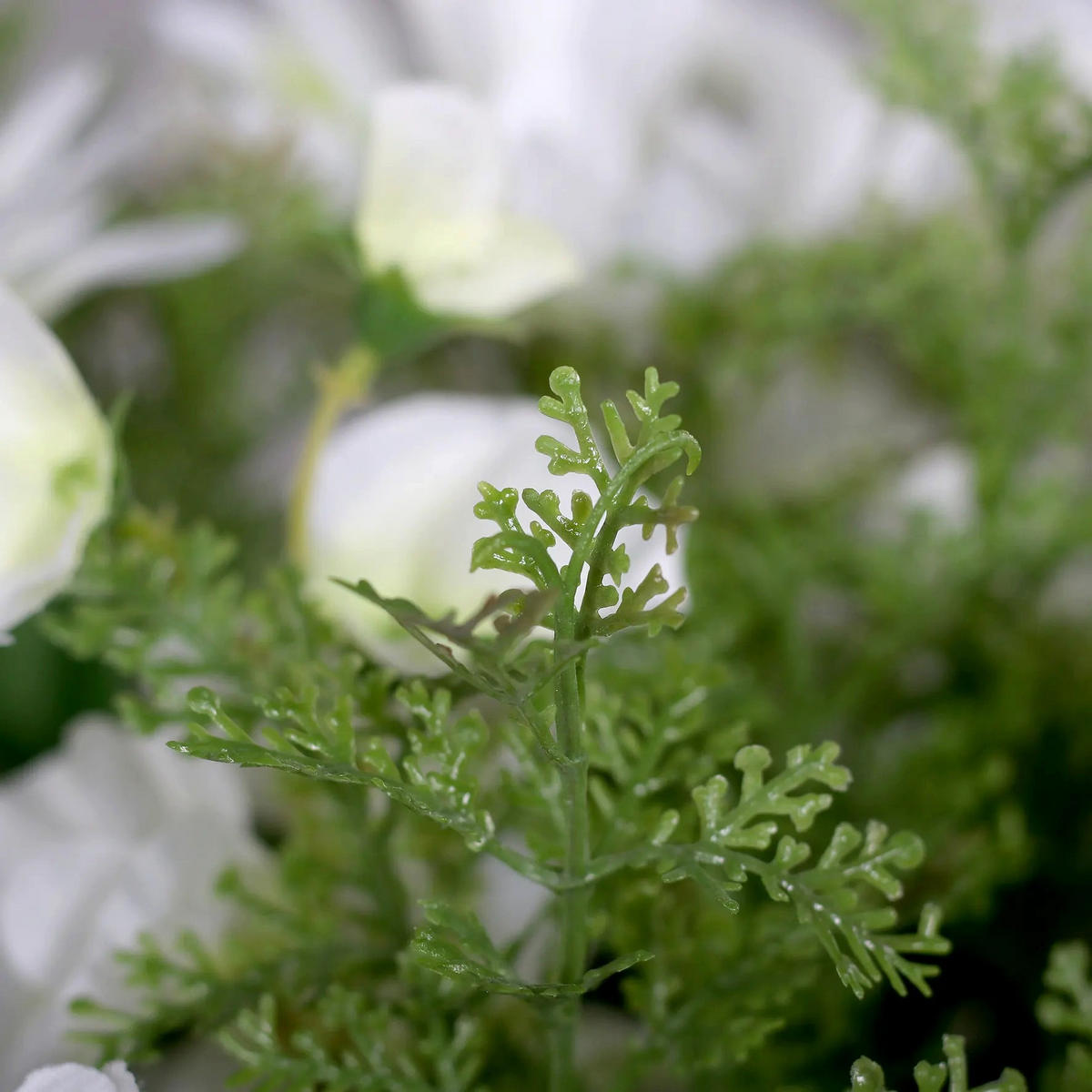 KÜNSTLICHER Blumenstrauß - Idefix 46 cm - Weiß, Kunststoff (46cm) - aplanta