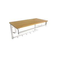 WANDGARDEROBE MIT HAKEN - Weiß, Holzwerkstoff (31.7/30/60cm) - Hansiro
