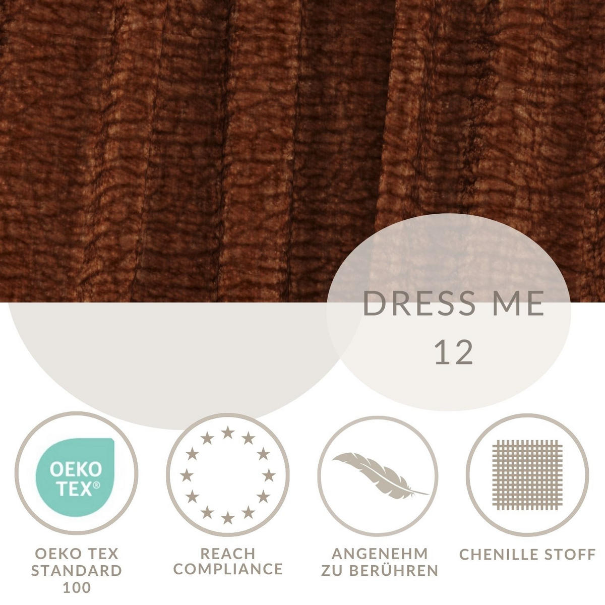3-SITZER-SOFA Zanzibar Dunkelorange Chenille - Dunkelorange/Schwarz, Holz/Holzwerkstoff (213/79/108cm) - Maison de Reve