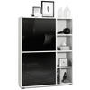 HIGHBOARD Cuba Türen in Schwarz Hochglanz - Schwarz Hochglanz, Holzwerkstoff (79/105.5/35.5cm) - Vladon