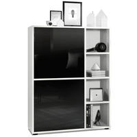HIGHBOARD Cuba Türen in Schwarz Hochglanz - Schwarz Hochglanz, Holzwerkstoff (79/105.5/35.5cm) - Vladon