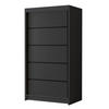 SCHWEBETÜRENSCHRANK Letto IV - 100 cm - Schwarz, Holzwerkstoff/Metall (100/200/58cm) - Sofnet