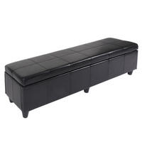 SITZBANK MIT AUFBEWAHRUNG XXL Schwarz - Schwarz, Textil (180/45/45cm) - MCW