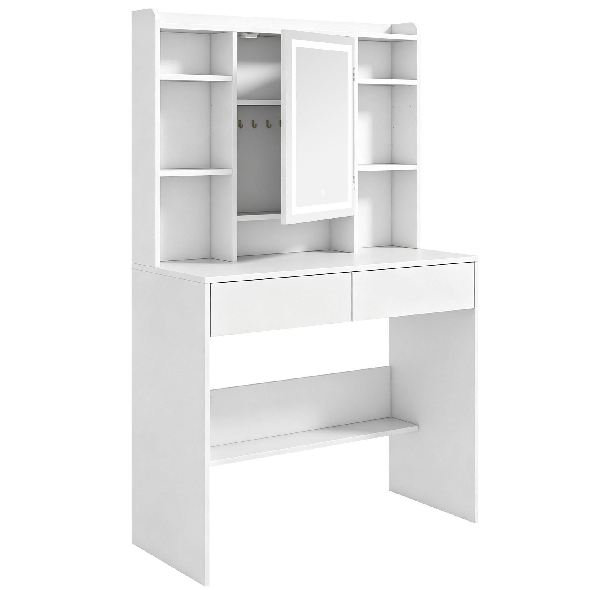 Homcom Schminktisch Weiß 40x144.7x90 cm