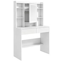 TOALETNÍ stolek MDF bílý - bílá, kompozitní dřevo (40/144.7/90cm) - HOMCOM