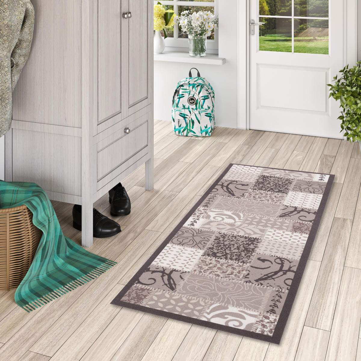 KÜCHENLÄUFER TEPPICH TRENDY VINTAGE BAROCK - Hellbraun, Textil (45/145cm) - Pergamon