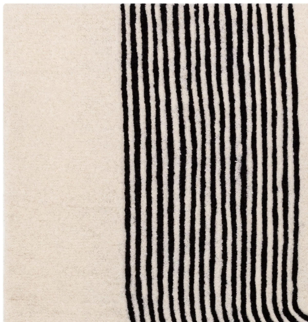 TEPPICH modern handgetuftet Wolle CROOK Schwarz 160 x 230 cm - Schwarz, Naturmaterialien (160/230cm) - Novatrend