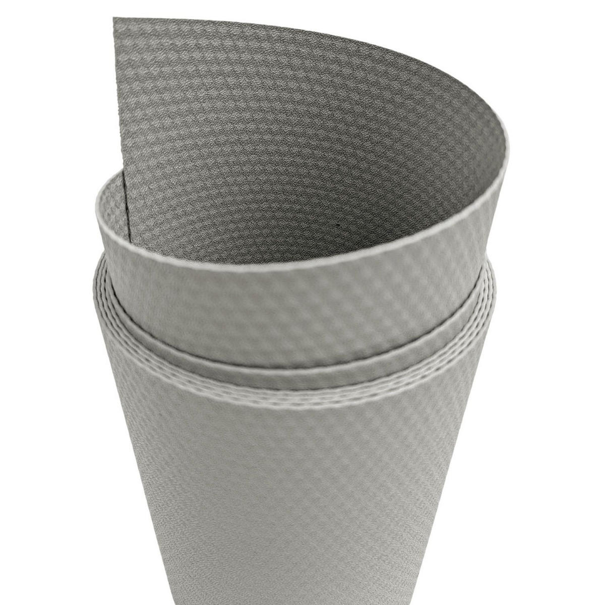 SICHTSCHUTZSTREIFEN DELUX-P Einzelstreifen Wabenstruktur Steingrau 2,55m - Graubraun, Kunststoff (255/19cm) - ZAUN|ZU
