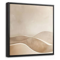 LEINWAND Bilder mit Rahmen - Beige - Natur - Abstrakt - Modern - 20x20 - Beige, Textil (20/20cm) - MuchoWow