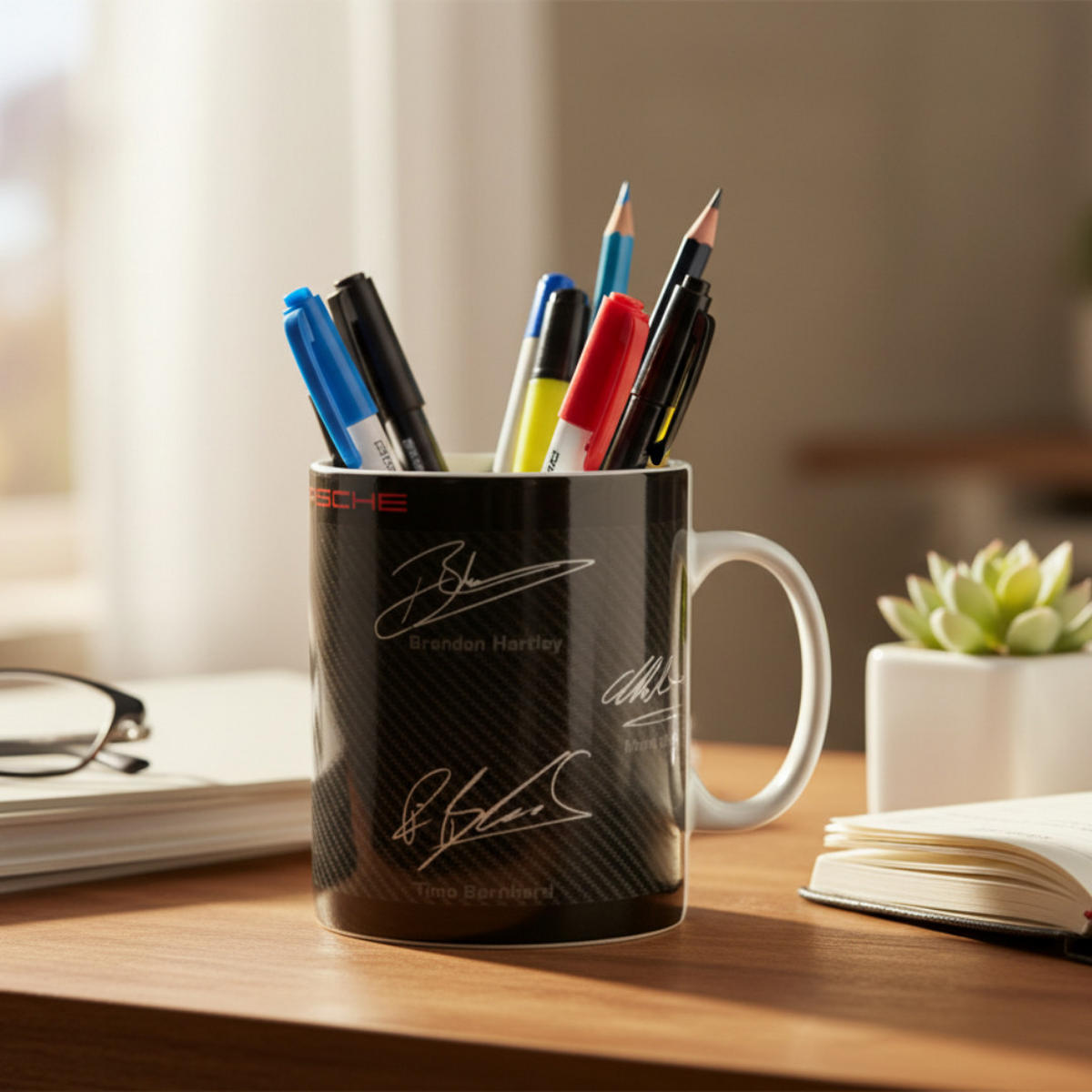 KAFFEEBECHER 919 Hybrid Schwarz Weiß - Schwarz, Keramik (0.3L) - Porsche