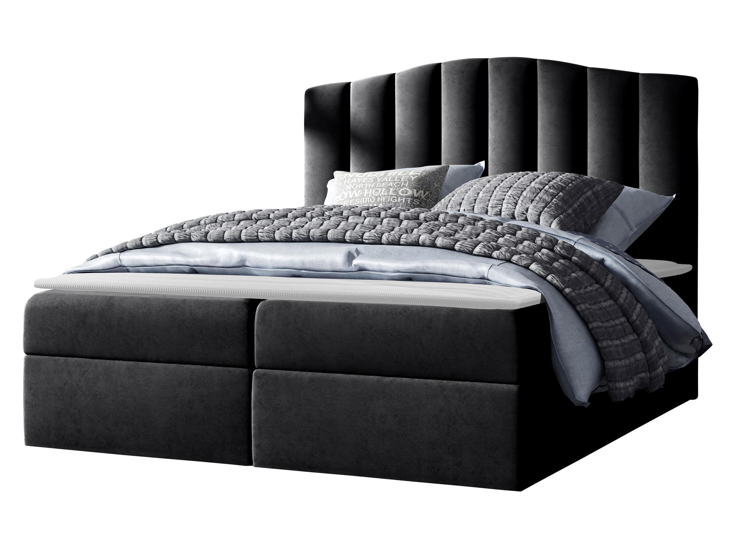 BOXBETT Lindos - Schwarz, Holz (140/200cm) - MIRJAN24