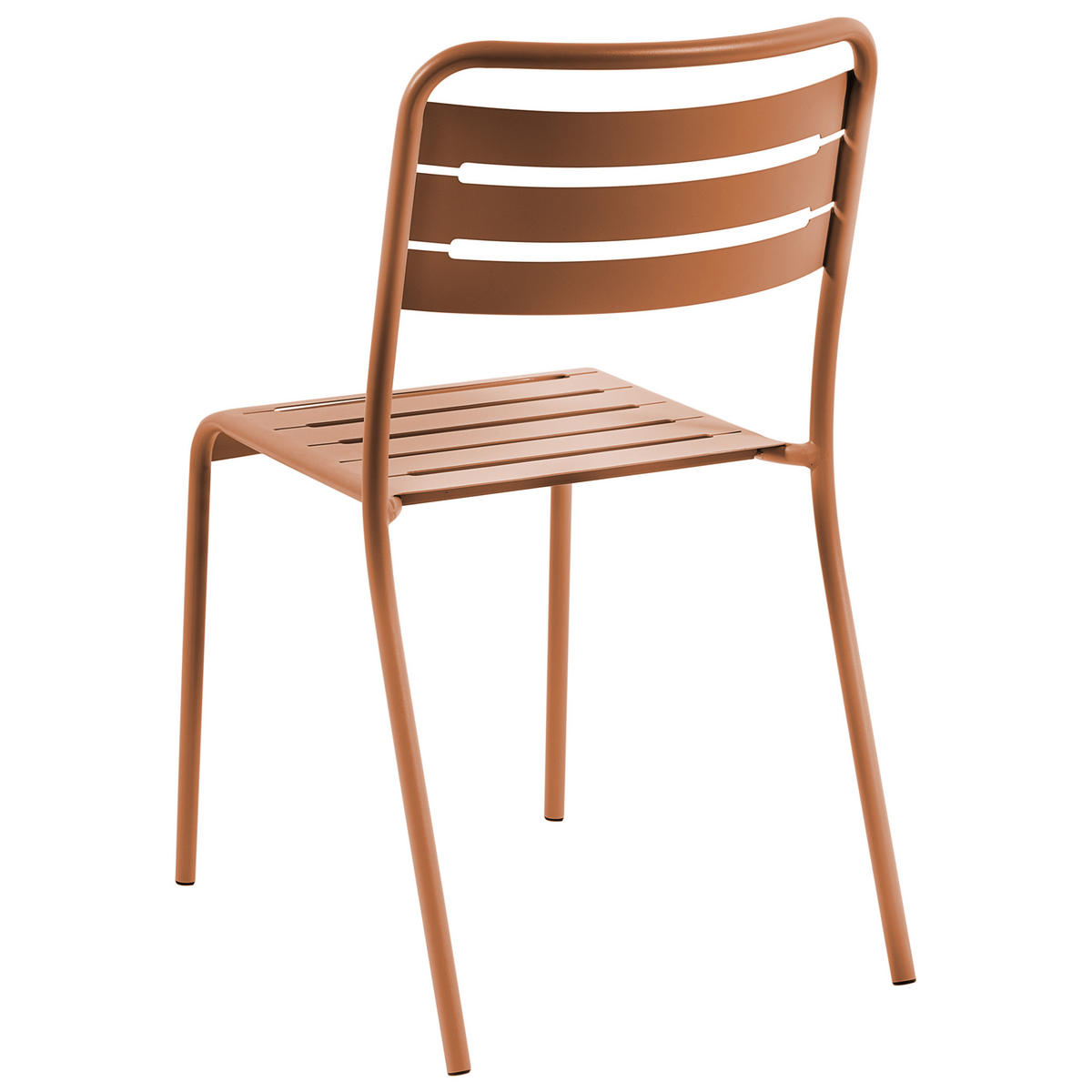 GARTENSTUHL 2er-Set Metall Braun Lefkada - Braun, Metall (38/80/54cm) - Beliani
