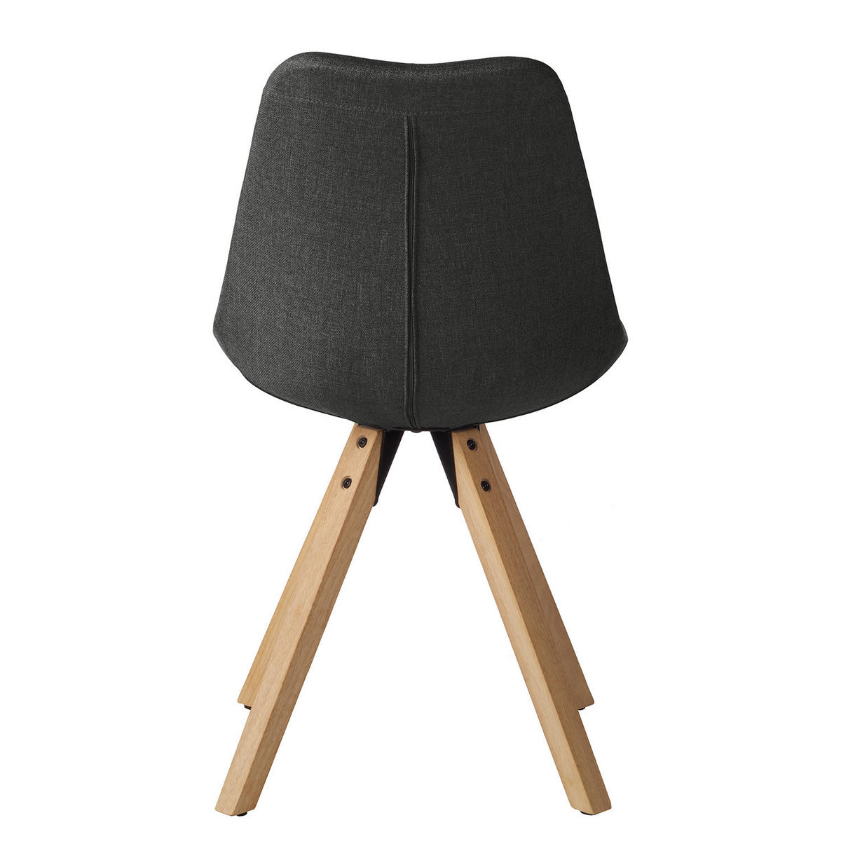 POLSTERSTUHL-SET - Anthrazit/Braun, Holz/Textil (49/85/55cm) - home24