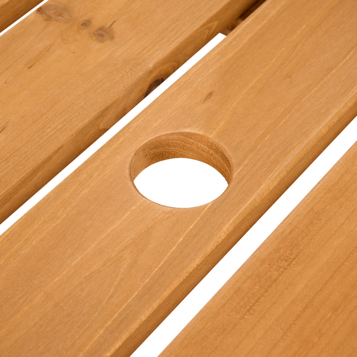 PICKNICKTISCH mit Bänken Tannenholz Hellbraun Caparcotta - Hellbraun, Holz - Beliani