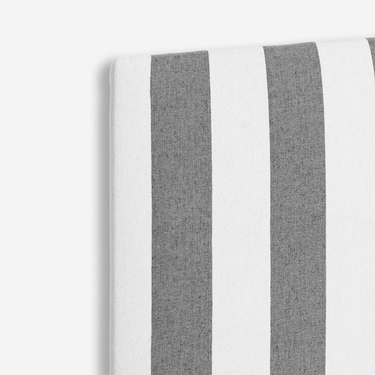 KOPFTEIL Gepolstertes aus gestreiftem Stoff Schwarz 145/52/3 cm SUANCES - Schwarz, Textil (145/52/3cm) - RNT By Really Nice Things