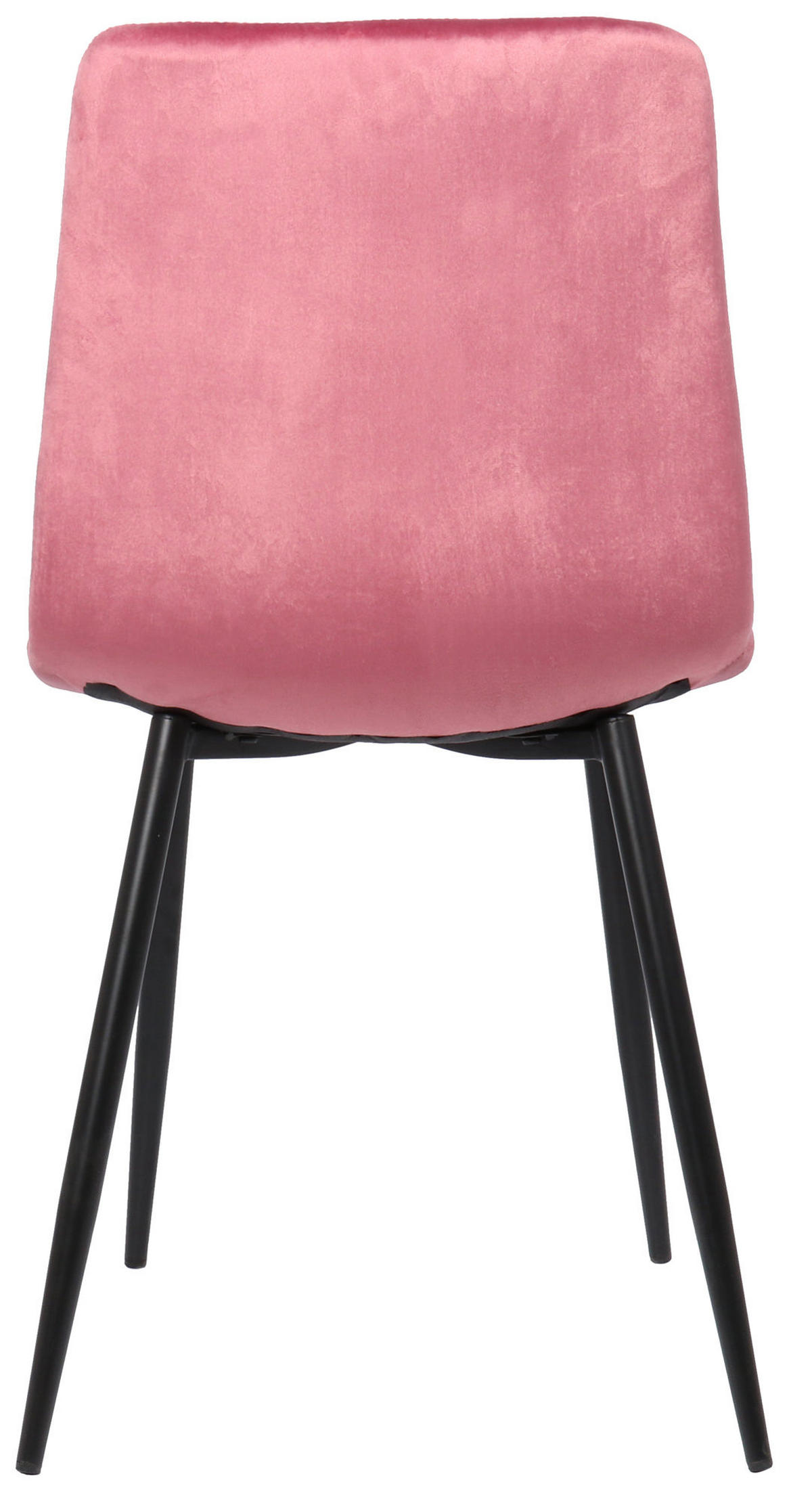 ESSZIMMERSTUHL Till Samt, Gestell Metall matt Schwarz Pink - Schwarz/Rosa, Textil/Metall (45/88/52cm) - TPFLiving