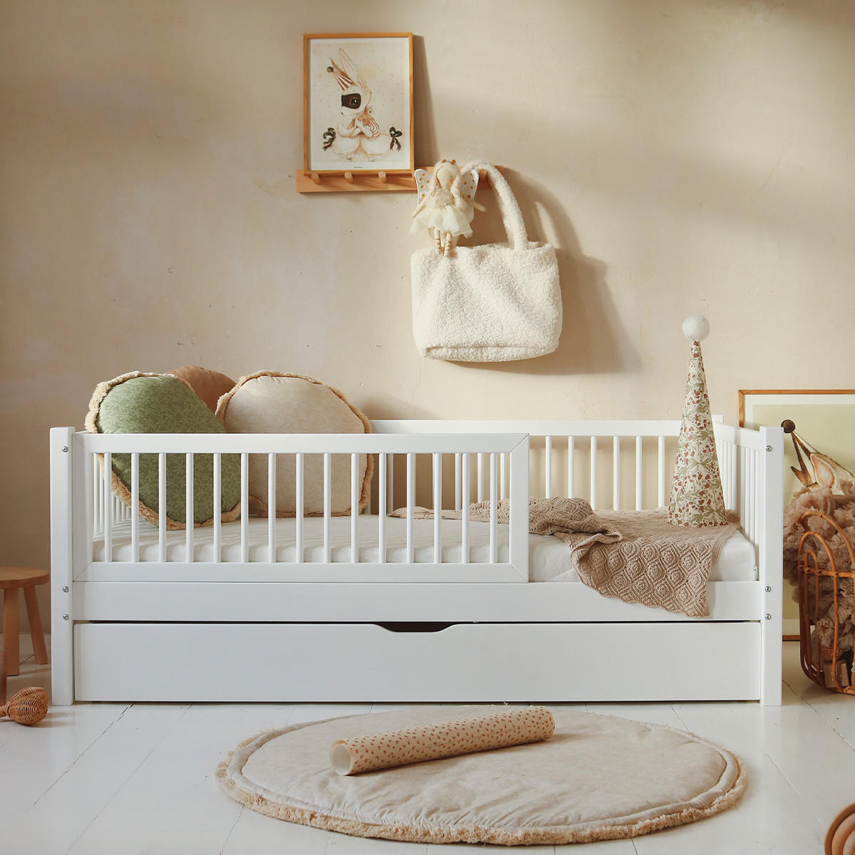 POSTEL 90/190 Sybil Bílá - bílá, dřevo (90/190cm) - Petits-meubles