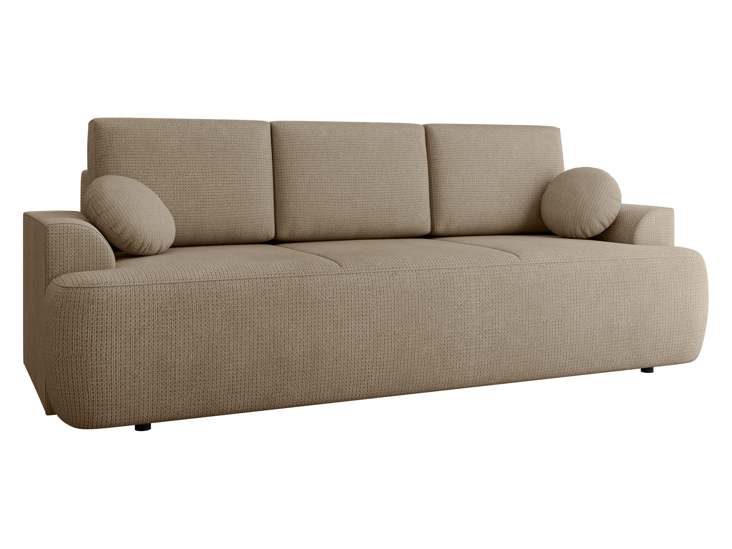 SCHLAFSOFA Velo - Hellbraun/Schwarz, Holz/Kunststoff (248/94/110cm) - MIRJAN24