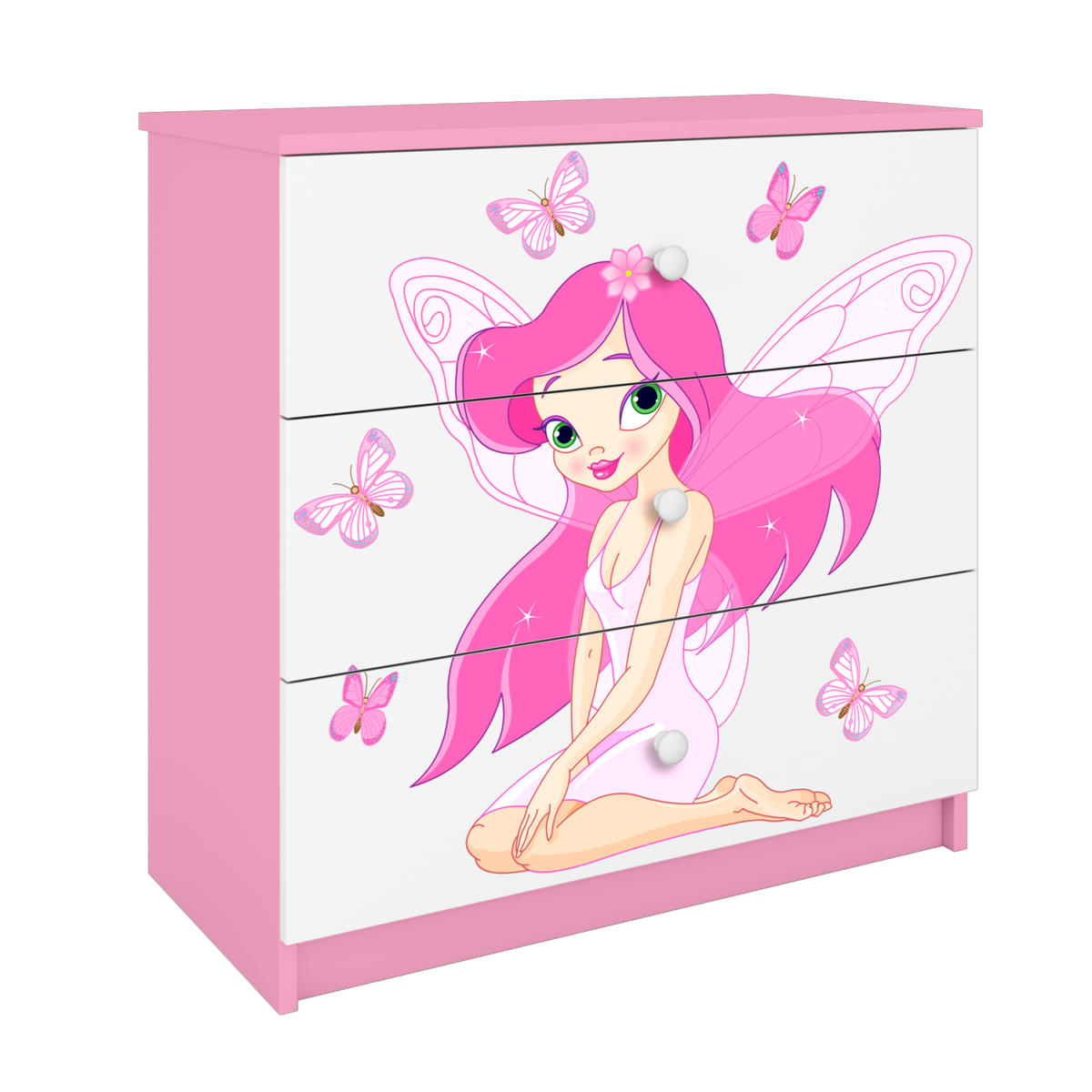 KOMMODE Babydreams Elfe II 81/81/41 - Rosa, Holzwerkstoff (81/81/41cm) - RAUMHIRSCH FURNITURE