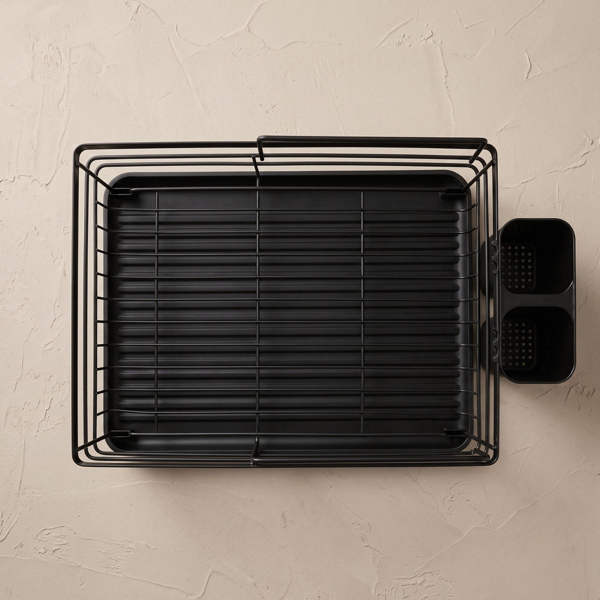ABTROPFGESTELL 2-stöckig klappbar 49 x 31 x 28 cm - Schwarz, Metall (31/28/49cm) - BOXIMO