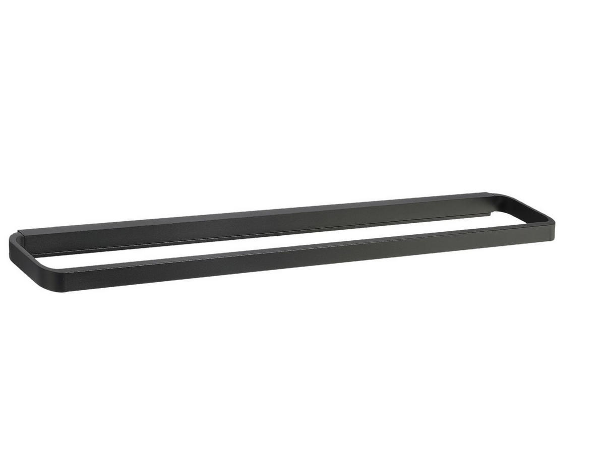 HANDTUCHHALTER Rim schwarz 70x7cm - Schwarz, Metall (70/2/7cm) - Zone Denmark