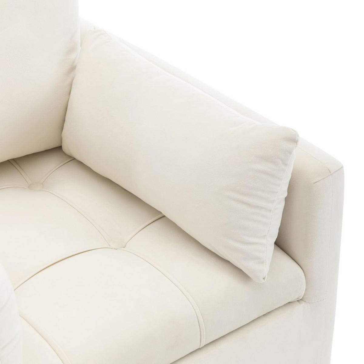 SESSEL in Beige Samt mit Goldenen Metallbeinen - Beige, Textil (71/76/71cm) - KOMHTOM