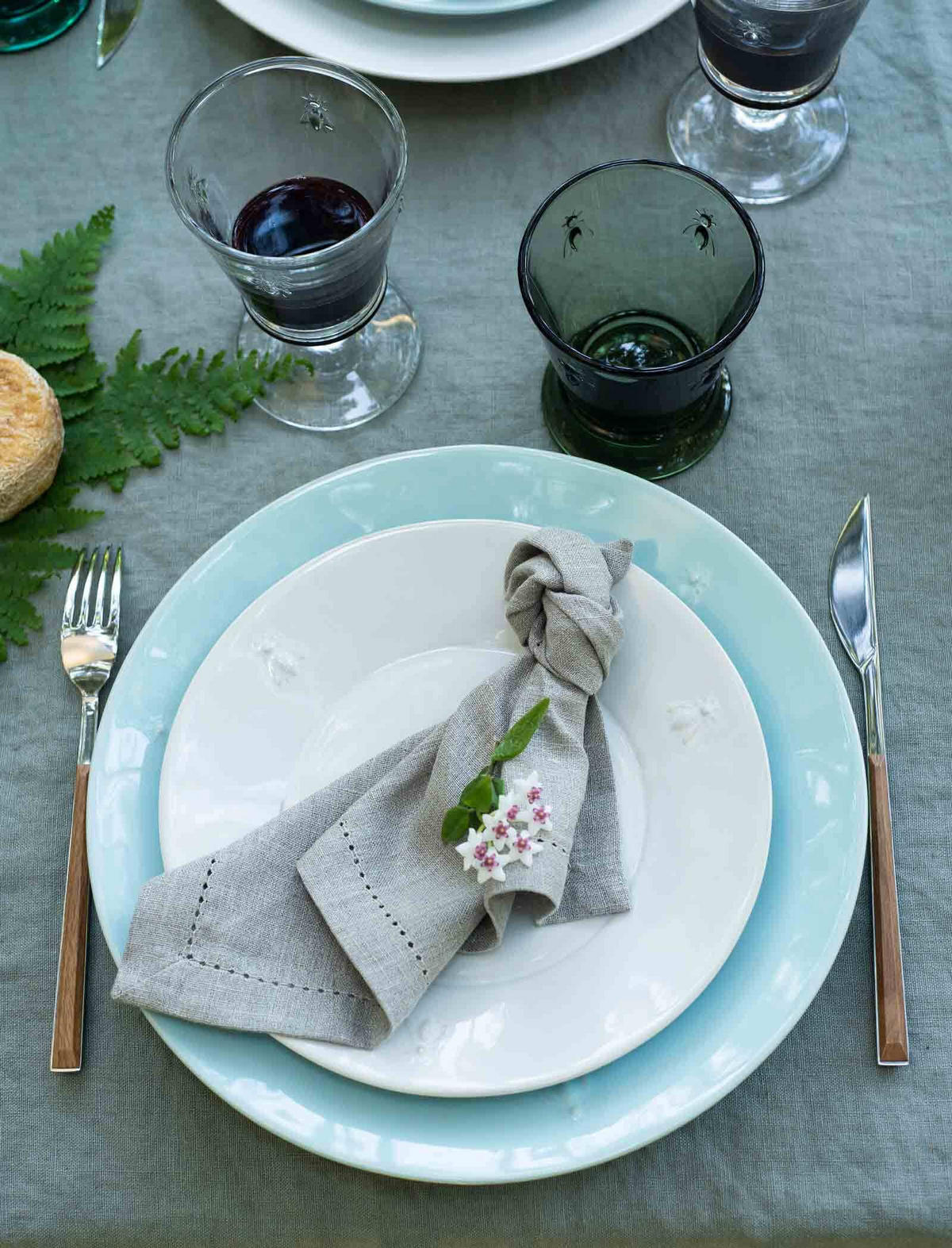 DESSERTTELLER Biene natur ø 21 cm 4er Set - Naturfarben, Keramik (21.4cm) - La Rochère