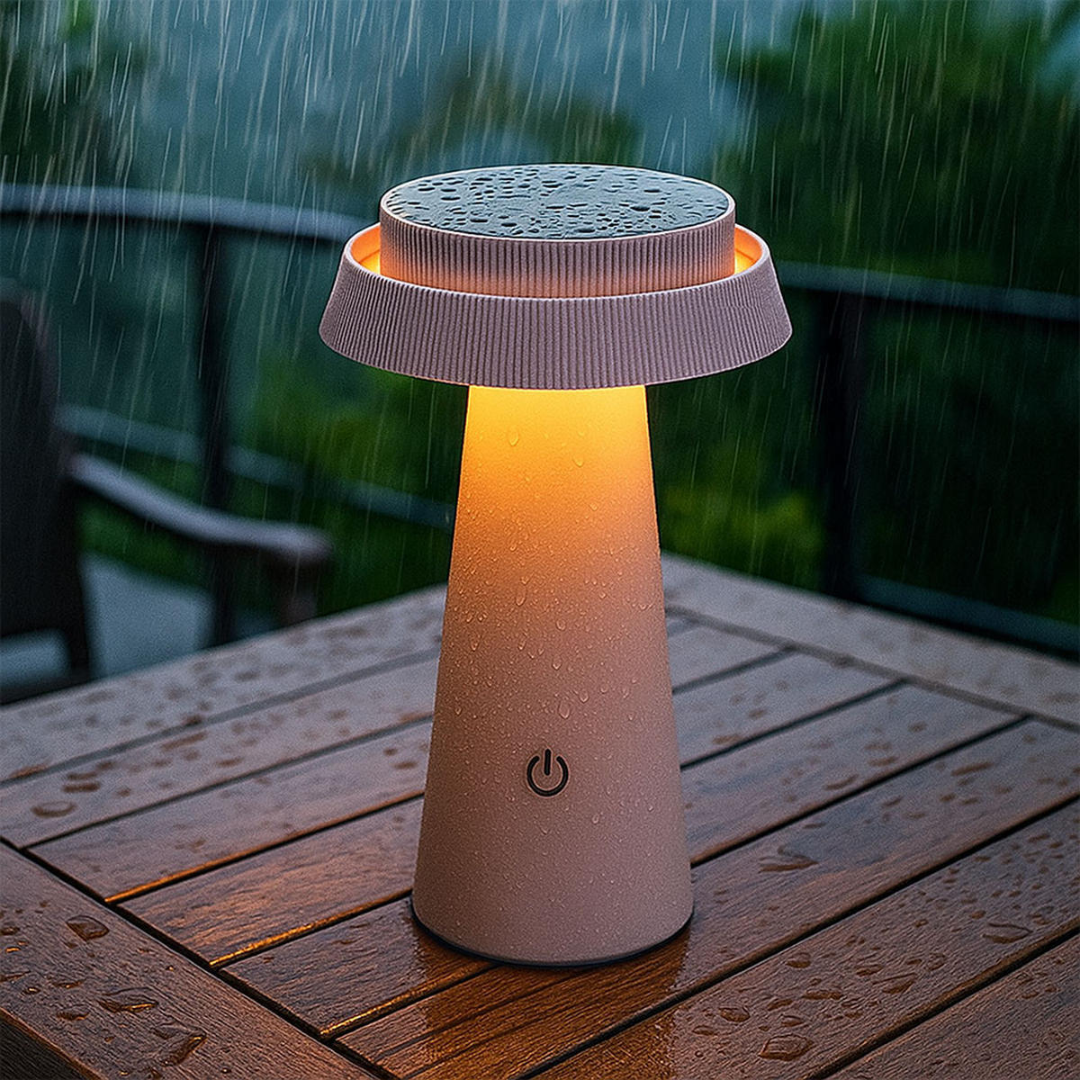 LED AUSSENLEUCHTE Rosa mit Touchdimmer - Rosa, Kunststoff (14/14/23cm) - Globo Lighting