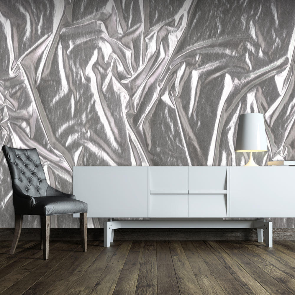 VLIESTAPETE Silber 400/280 cm - Silberfarben, Textil (400/1cm) - KUNSTLOFT