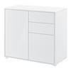 KOMMODE Paarl 2-türig - Weiß Hochglanz, Holzwerkstoff (79/74/36cm) - [en.casa]