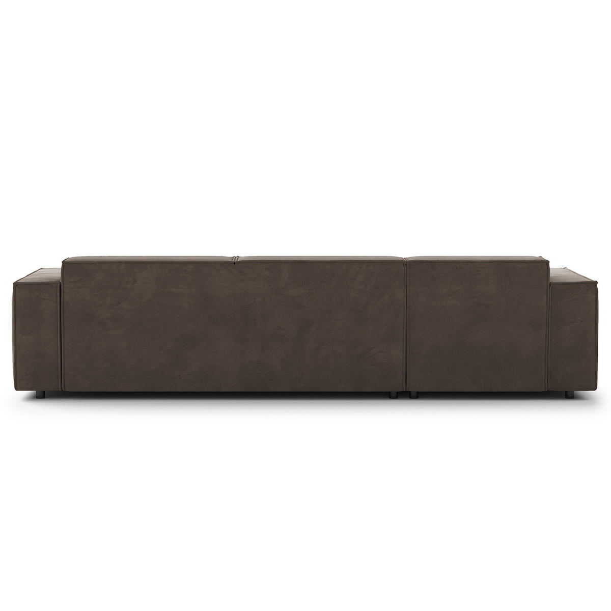 ECKSOFA mit Longchair - Taupe/Schwarz, Kunststoff/Textil (294/177cm) - home24