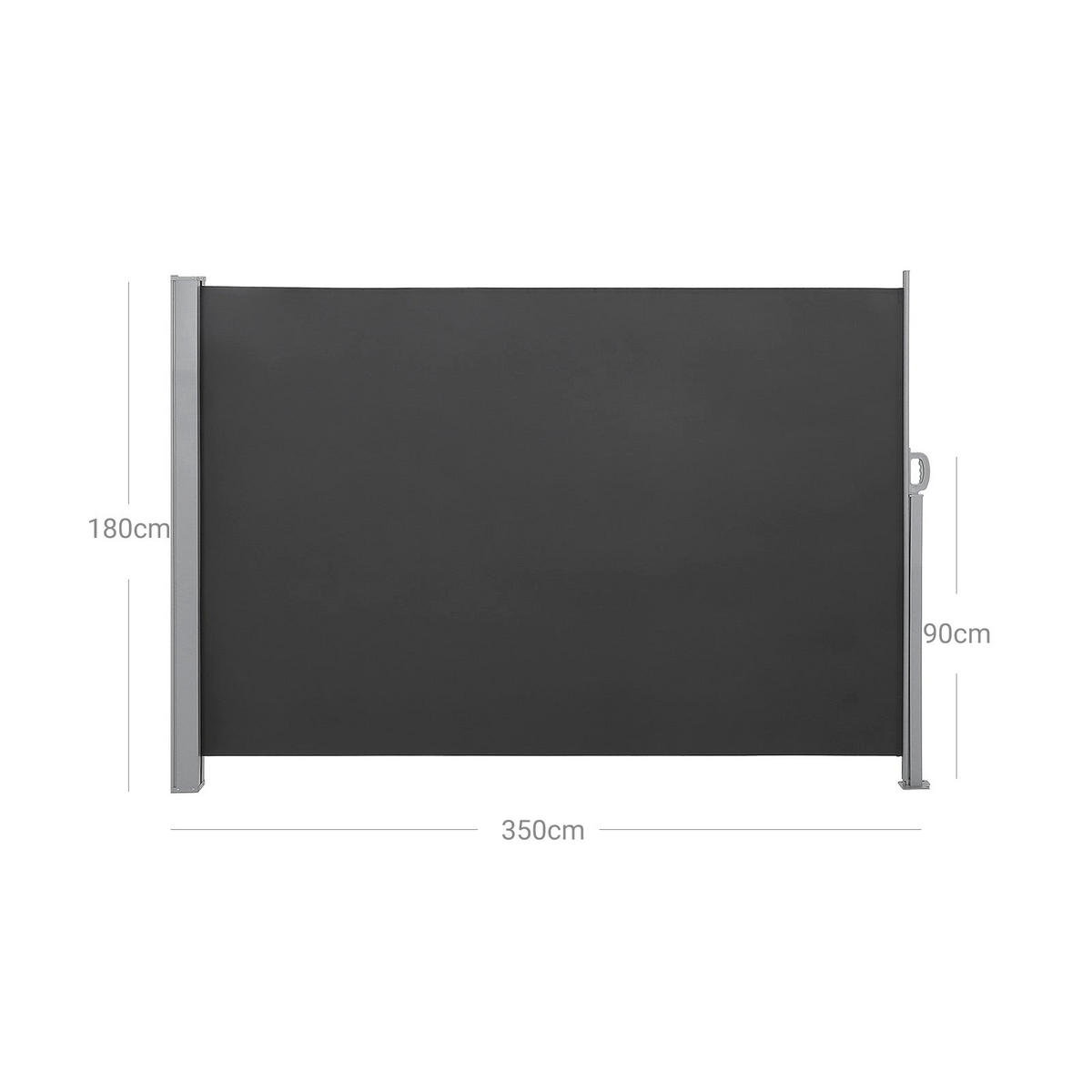 SEITENMARKISE - Grau, Textil (180/10cm) - Hansiro