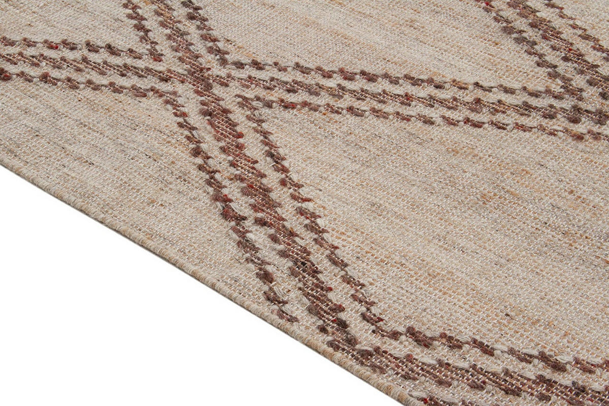 TEPPICH Flachgewebe PULSO Beige 160x230 cm - Beige, Naturmaterialien (160/230cm) - Novatrend