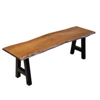 SITZBANK NOAH - Schwarz/Braun, Holz/Metall (220/45/42cm) - SAM