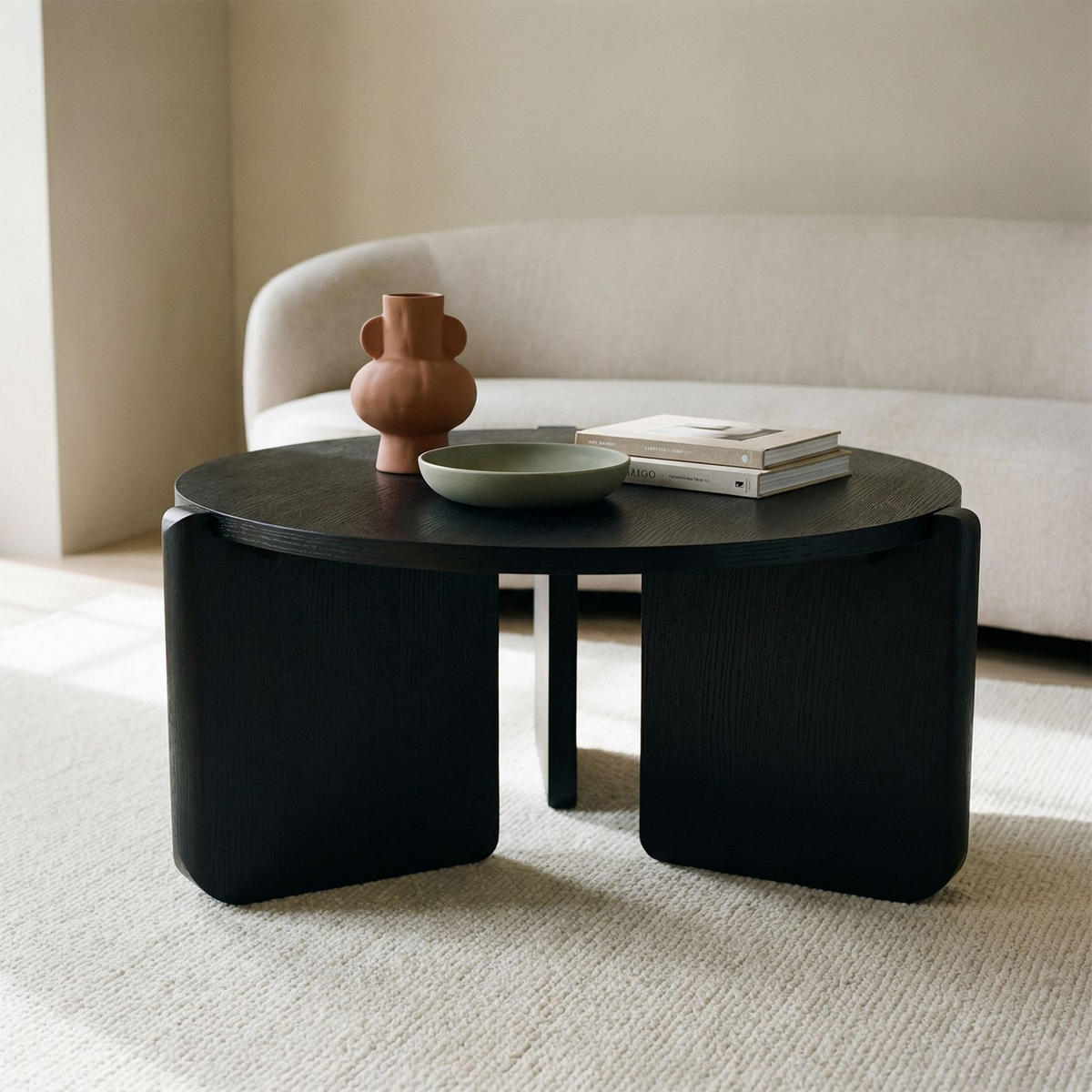 COUCHTISCH KALI schwarz - Schwarz, Holzwerkstoff (80/80/40cm) - IDIMEX