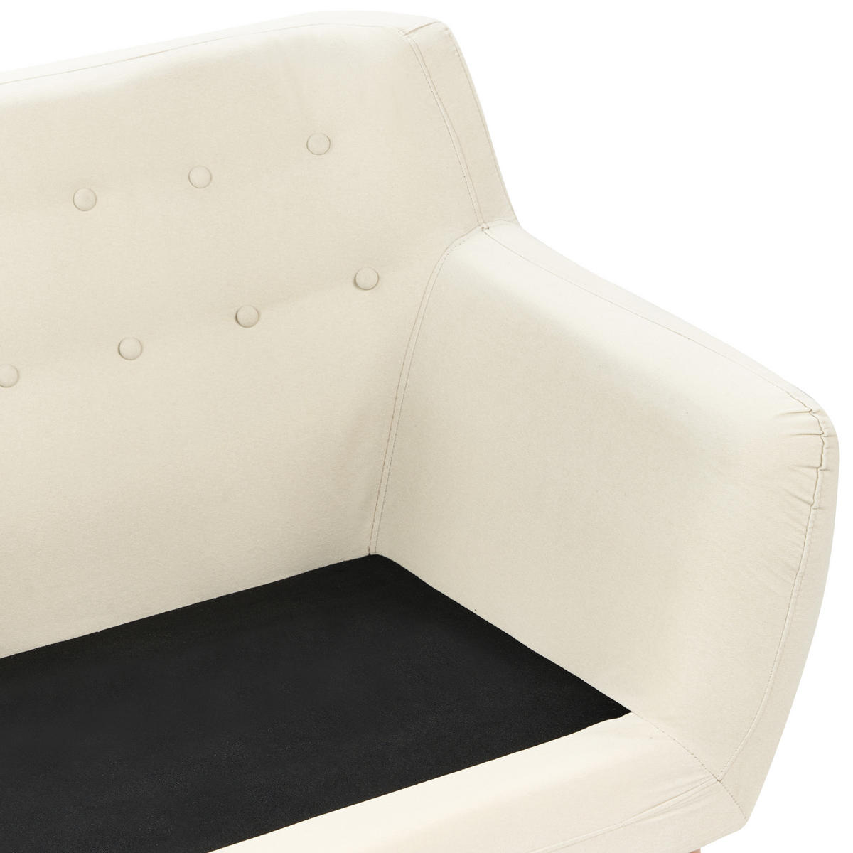 3-SITZER-SOFA hellbeige/hellbraun Motala - Hellbraun/Beige, Textil (182/76/83cm) - Beliani