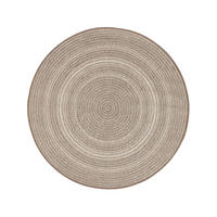 OUTDOORTEPPICH rund Metro Cream/Taupe ø 120 cm rund - Creme, Textil (120/120cm) - benuta Nest