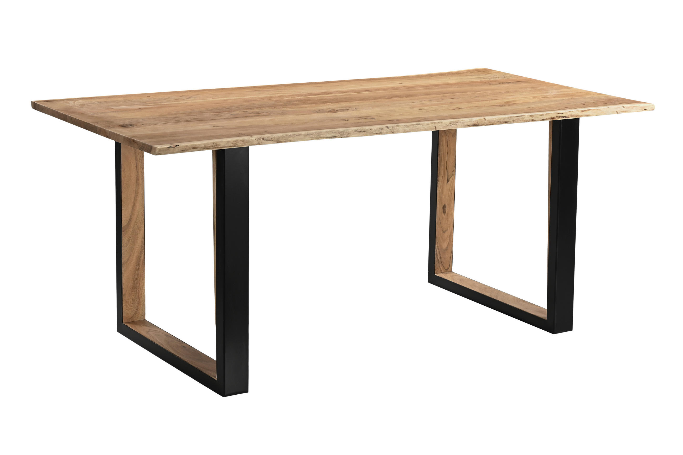 BRISBANE - Beige/Schwarz, Holz/Metall (85/160/77cm) - SAM