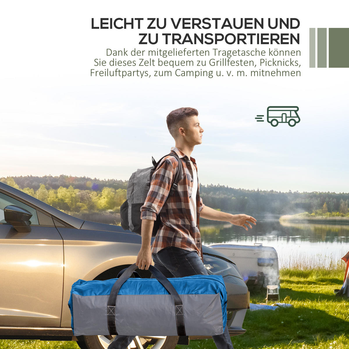 PAVILLON mit Haken Tür Gartenpavillon, Event Shelter, Grün, 3,5 x 3,5m - Grün, Kunststoff (350/222/350cm)