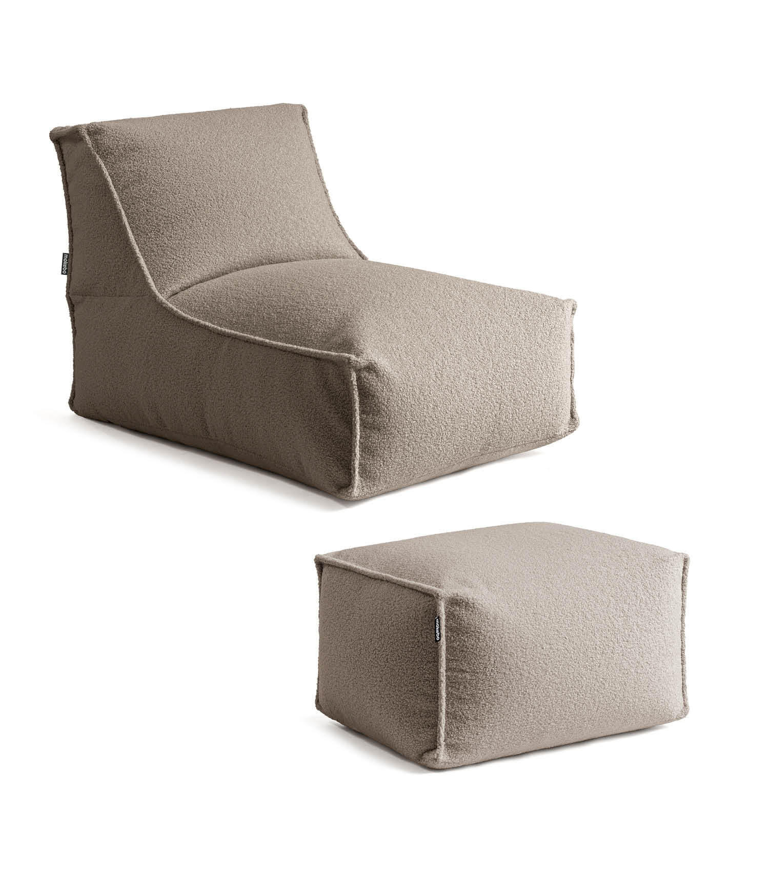 Mokebo Sitzsack Taupe 155x65x65 cm