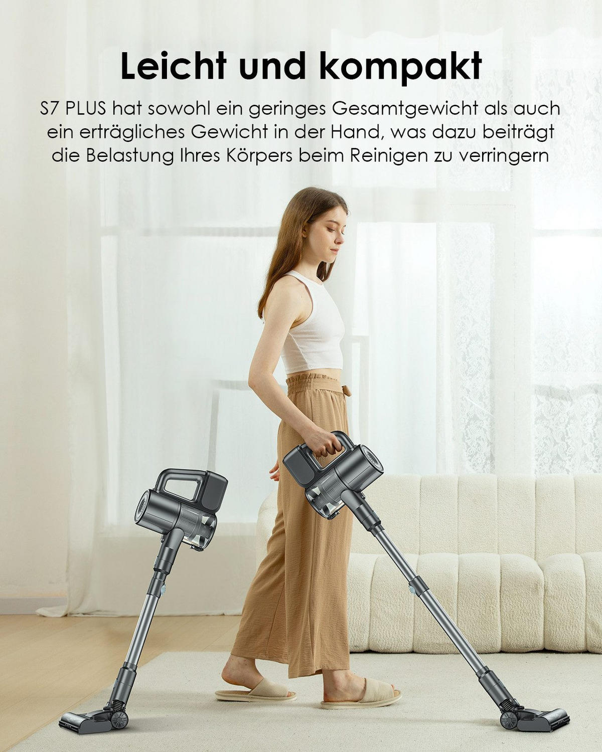 STAUBSAUGER Cyclonic 110/24/20 cm - Schwarz, Kunststoff (110/24/20cm) - ZMH