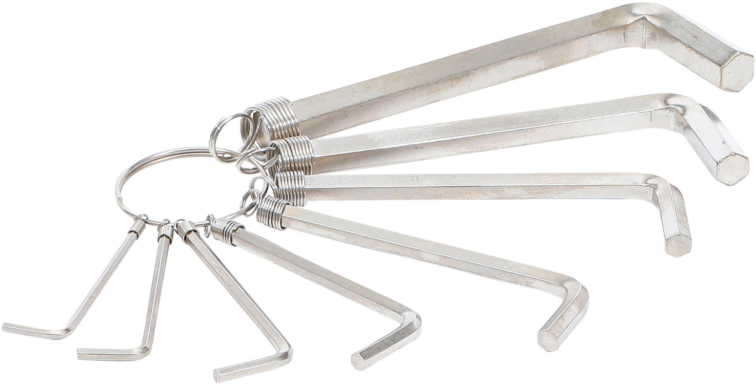 WINKELSCHLÜSSEL-SATZ | INNENSECHSKANT 2 - 10 MM | 8-TLG. - Multicolor, Kunststoff/Metall (1/1cm) - BGS technic