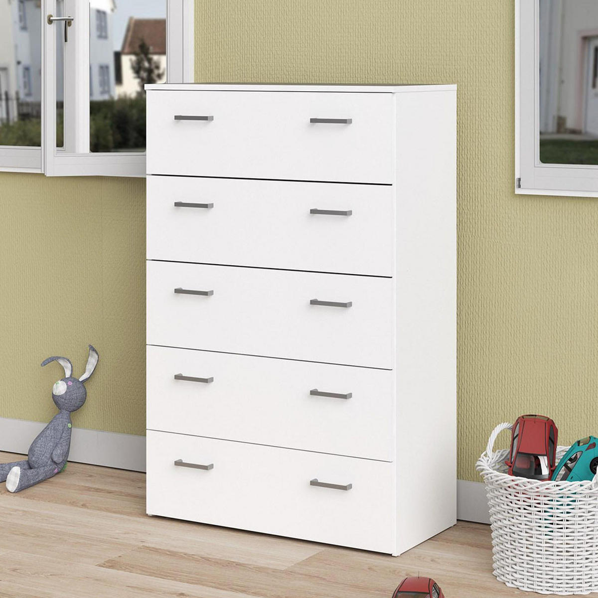 KOMMODE Weiß - Weiß, Holzwerkstoff (74/115/36cm) - ebuy24