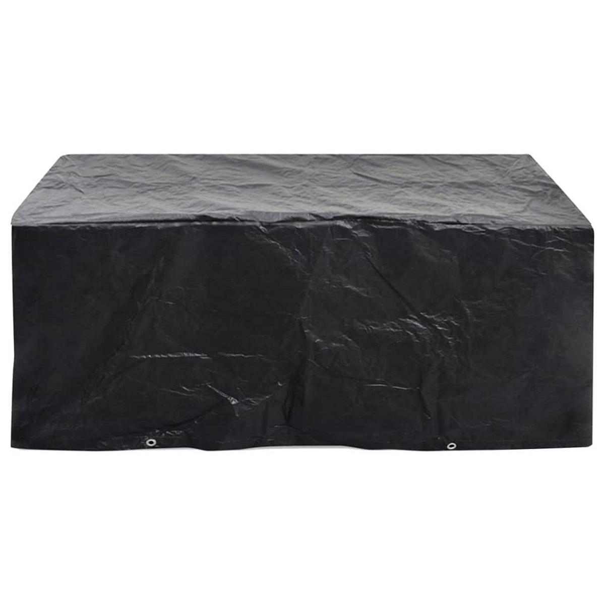 GARTENMÖBEL-ABDECKUNG 8 Ösen 242/162/100 Cm - Schwarz, Kunststoff (242/162/100cm) - vidaXL