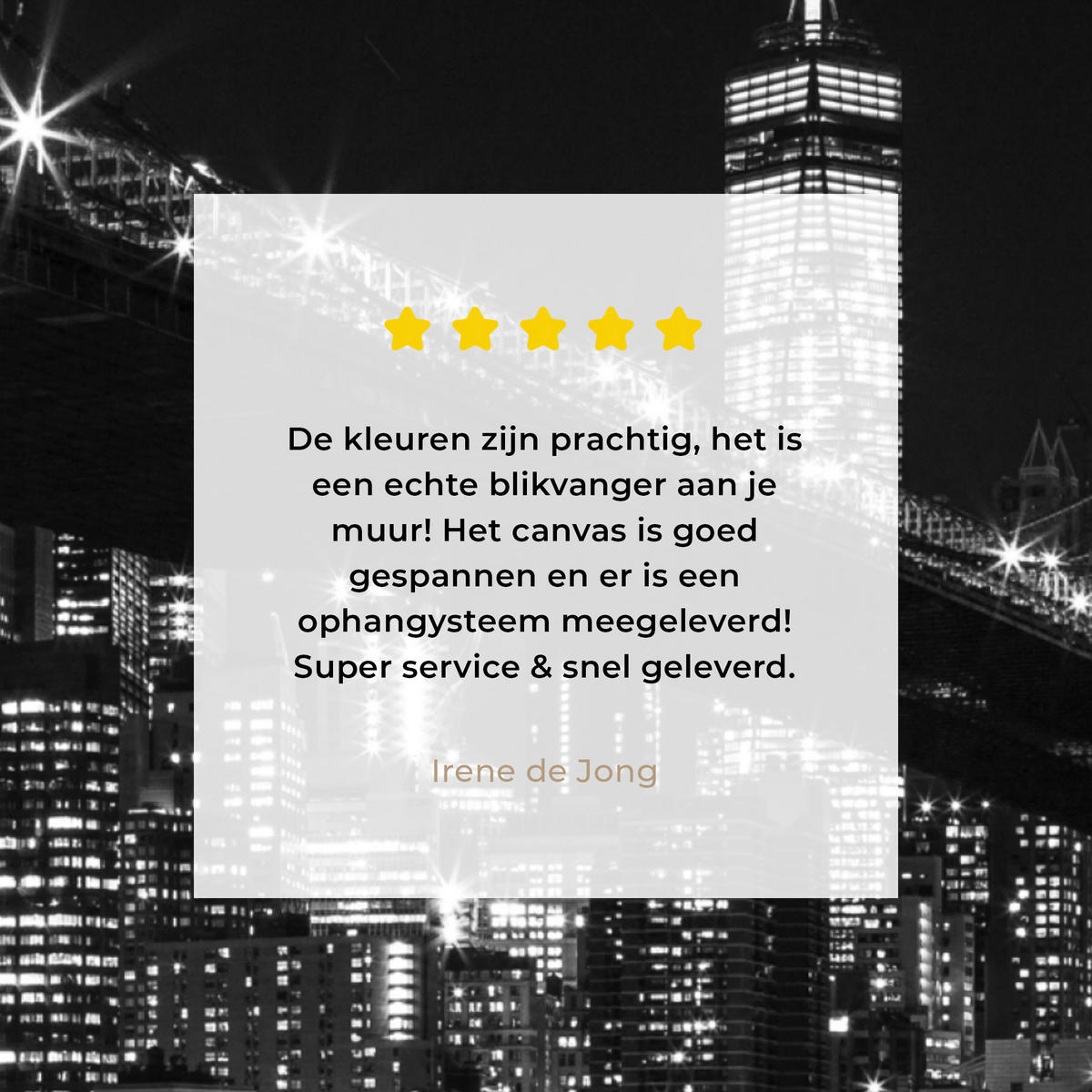 LEINWANDBILD New York - Brooklyn - Brücke Wandbild Wohnzimmer 50x50 cm - Schwarz, Textil (50/50cm) - MuchoWow