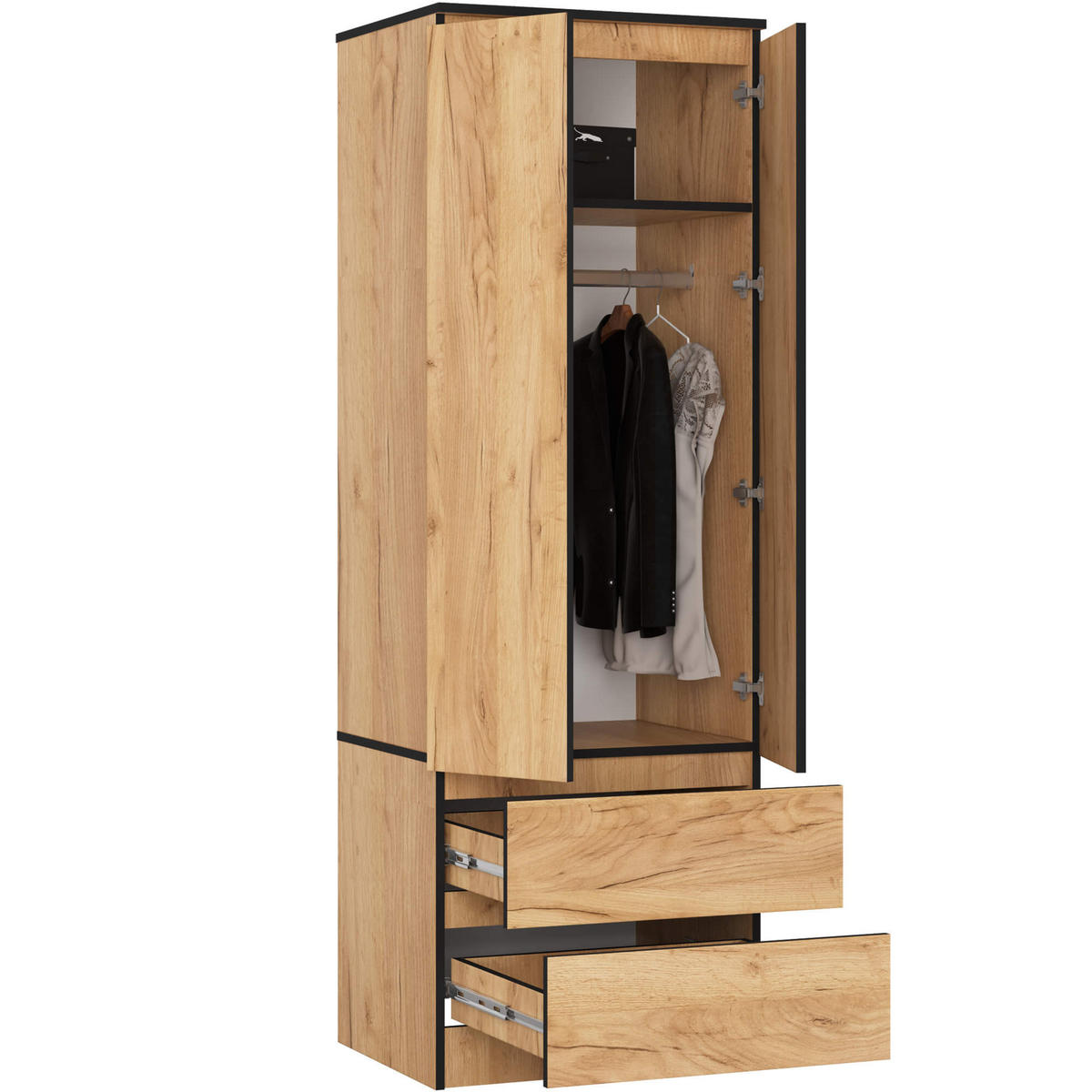 SKRIŇA NA OBLECENIE - dub San Remo, kompozitné drevo (60/180/51cm) - RAUMHIRSCH FURNITURE