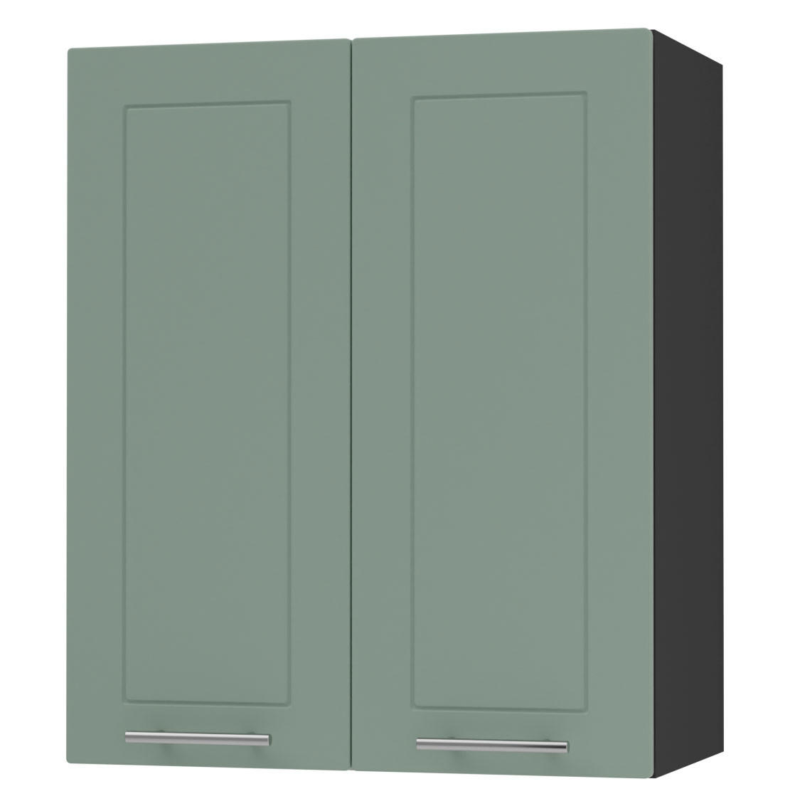 Feldmann-Wohnen Küchenhängeschrank Mintgrün, Schwarz 60x72x32.5 cm