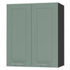 KÜCHENHÄNGESCHRANK Kvantum W3/60 Mint Matt / Schwarz Matt 60 / 32,5 / 72cm - Schwarz/Mintgrün, Holz/Holzwerkstoff (60/72/32.5cm) - Feldmann-Wohnen